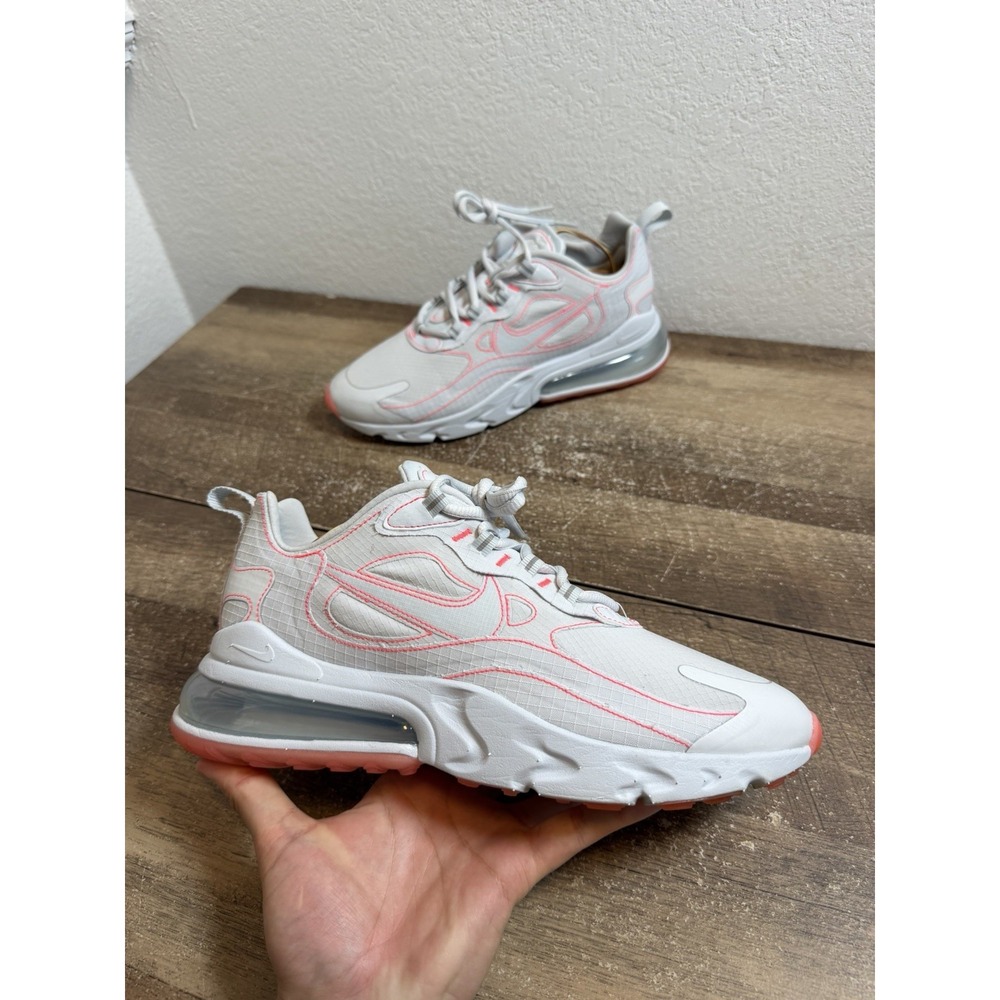 Nike Air Max 270 React SP White Flash Crimson Sneakers CQ6549-100 - Size 8.5
